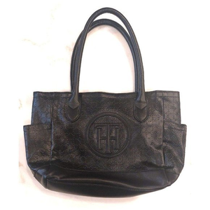 Tommy Hilfiger Black Handbag‎ Shopper Tote Purse Logo